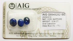 Sapphire 9.56ct AIG Certified