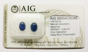 Sapphire 4.64ct AIG Certified