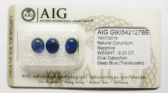 Sapphire 6.20ct AIG Certified