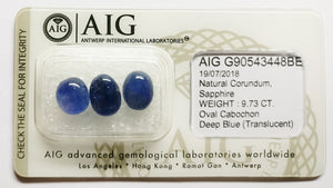 Sapphire 9.73ct AIG Certified