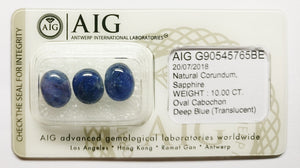 Sapphire 10.00ct AIG Certified