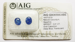 Sapphire 3.81ct AIG Certified