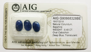 Sapphire 8.49ct AIG Certified