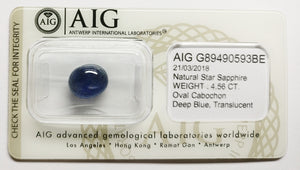 Sapphire 4.56ct AIG Certified