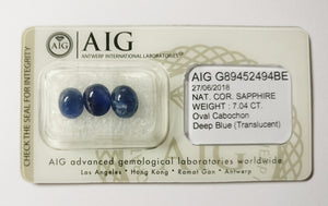 Sapphire 7.04ct AIG Certified