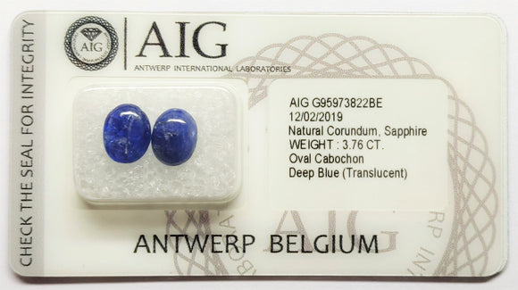 Sapphire 3.76ct AIG Certified