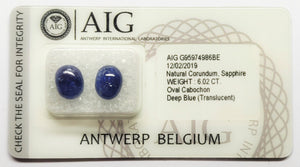 Sapphire 6.02ct AIG Certified