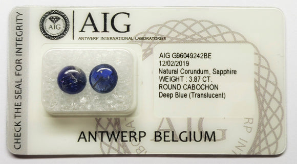 Sapphire 3.87ct AIG Certified