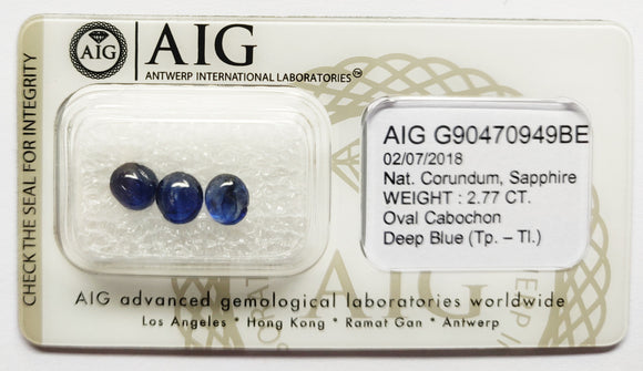 Sapphire 2.77ct AIG Certified