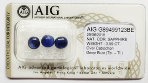 Sapphire 3.99ct AIG Certified