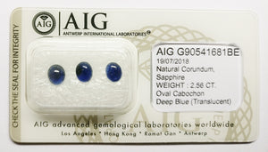 Sapphire 2.56ct AIG Certified