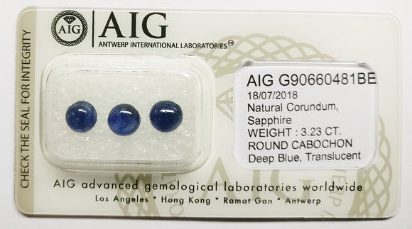 Sapphire 3.23ct AIG Certified