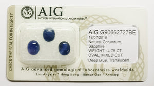 Sapphire 4.75ct AIG Certified