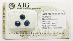 Sapphire 3.64ct AIG Certified