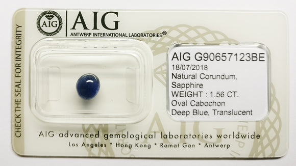 Sapphire 1.56ct AIG Certified