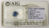 Sapphire 3.81ct AIG Certified