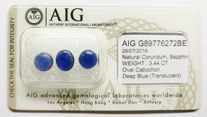 Sapphire 3.44ct AIG Certified