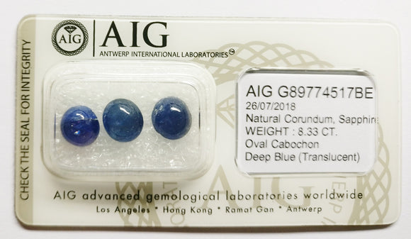 Sapphire 8.33ct AIG Certified