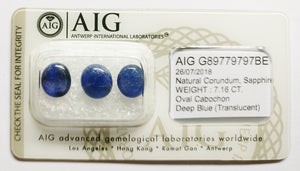 Sapphire 7.16ct AIG Certified