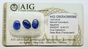 Sapphire 6.69ct AIG Certified