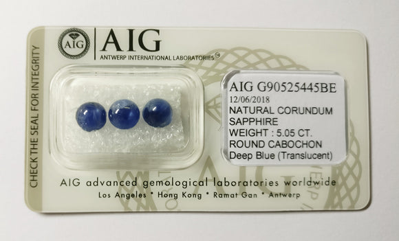 Sapphire 5.05ct AIG Certified