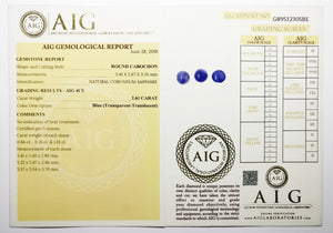 Sapphire 2.61ct AIG Certified