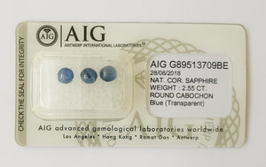 Sapphire 2.55ct AIG Certified