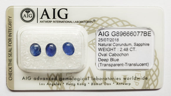 Sapphire 2.48ct AIG Certified