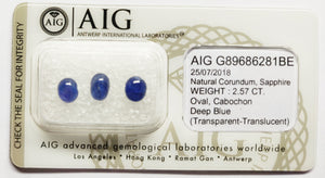 Sapphire 2.57ct AIG Certified