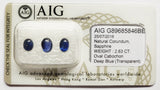 Sapphire 2.63ct AIG Certified