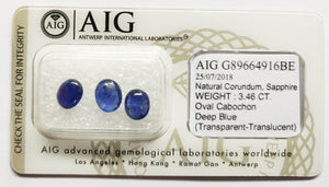 Sapphire 3.46ct AIG Certified