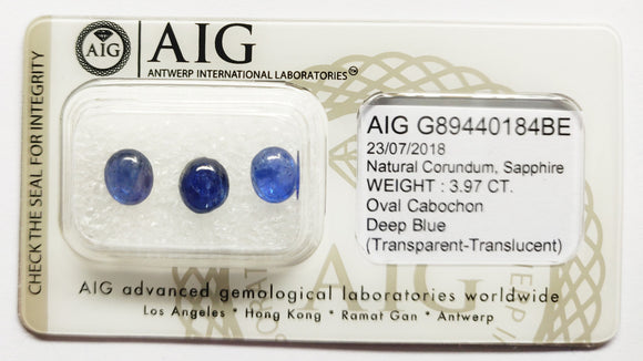 Sapphire 3.97ct AIG Certified