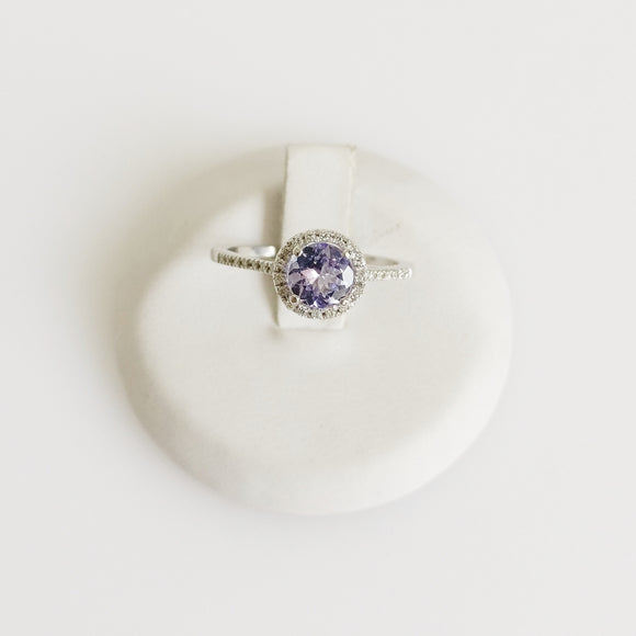 0.73ct Tanzanite and Diamond Ring