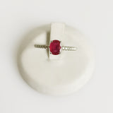 0.59ct Ruby and Diamond Ring