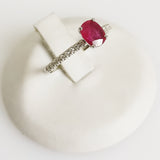 0.59ct Ruby and Diamond Ring