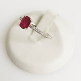 0.59ct Ruby and Diamond Ring