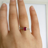 0.59ct Ruby and Diamond Ring