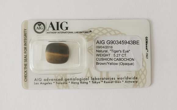 Tiger's Eye 5.27ct AIG Certified