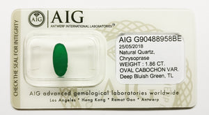 Chrysoprase 1.86ct AIG Certified