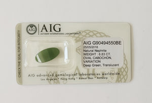 Nephrite 6.83ct AIG Certified