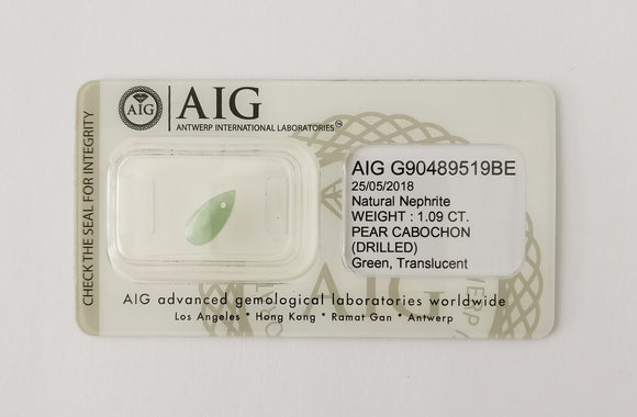 Nephrite 1.09ct AIG Certified