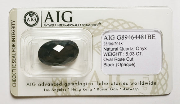 Onyx 8.03ct AIG Certified