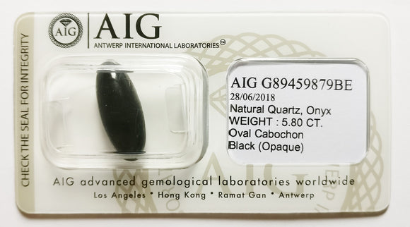 Onyx 5.80ct AIG Certified