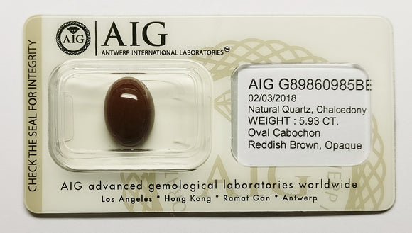 Chalcedony 5.93ct AIG Certified