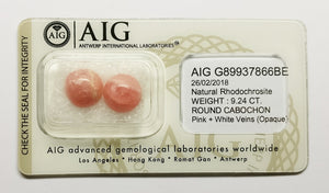 Rhodochrosite 9.24ct AIG Certified