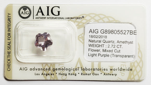 Amethyst 2.72ct AIG Certified