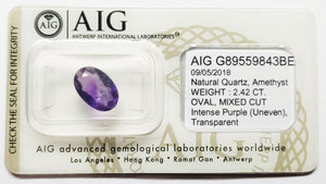 Amethyst 2.42ct AIG Certified