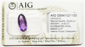 Amethyst 4.40ct AIG Certified