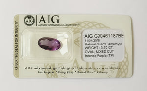 Amethyst 3.70ct AIG Certified