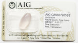 Rose Quartz 6.25ct AIG Certified